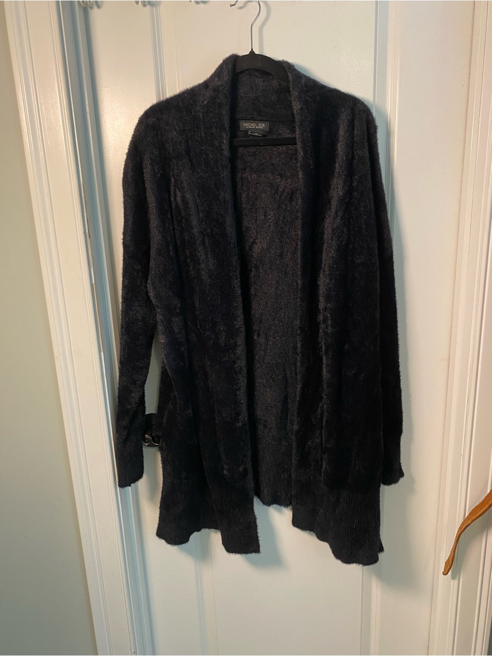 Rachel Zoe Fuzzy Cozy Open-Front Cardigan Sweater